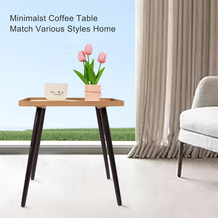 Modern Square End Table, Waterproof Metal, 16.54x15.75x11.8