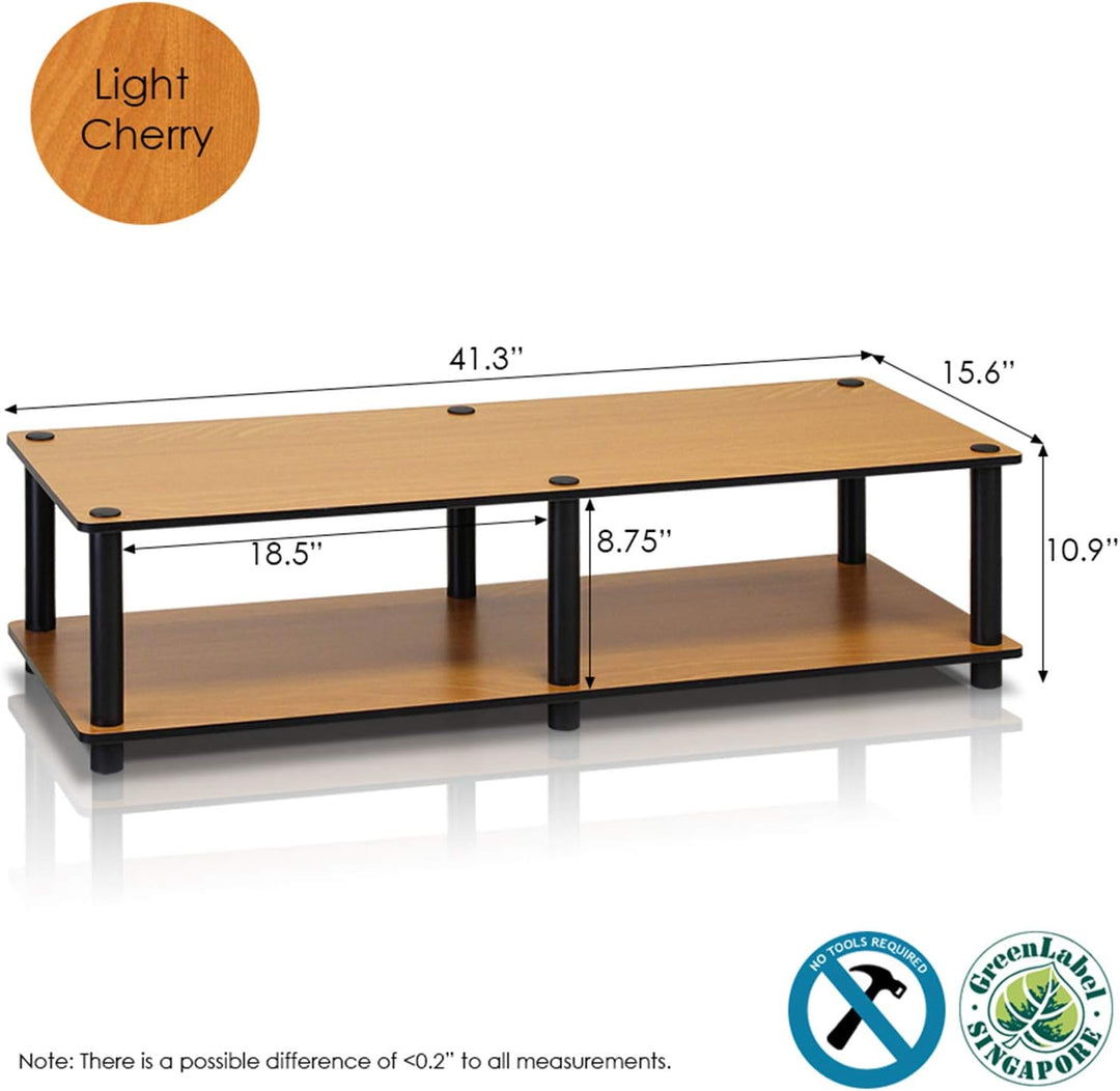 Furinno Wide Light Cherry TV Stand