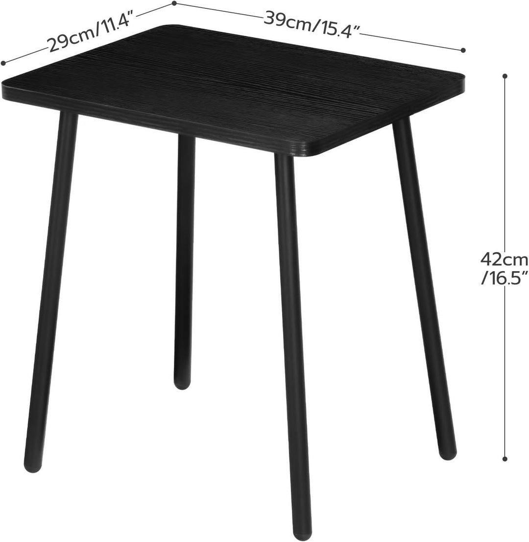 Side Table, Small Accent Table for Small Spaces, Black