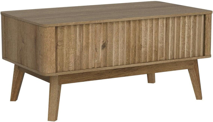 Mopio Mid-Century Modern Lift Top Coffee Table, Golden Oak