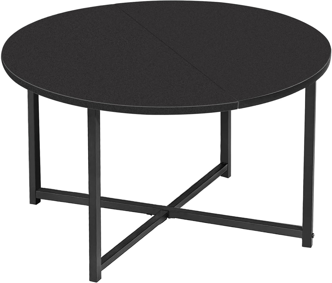 Stylish Round Coffee Table for Small Living Spaces, Black