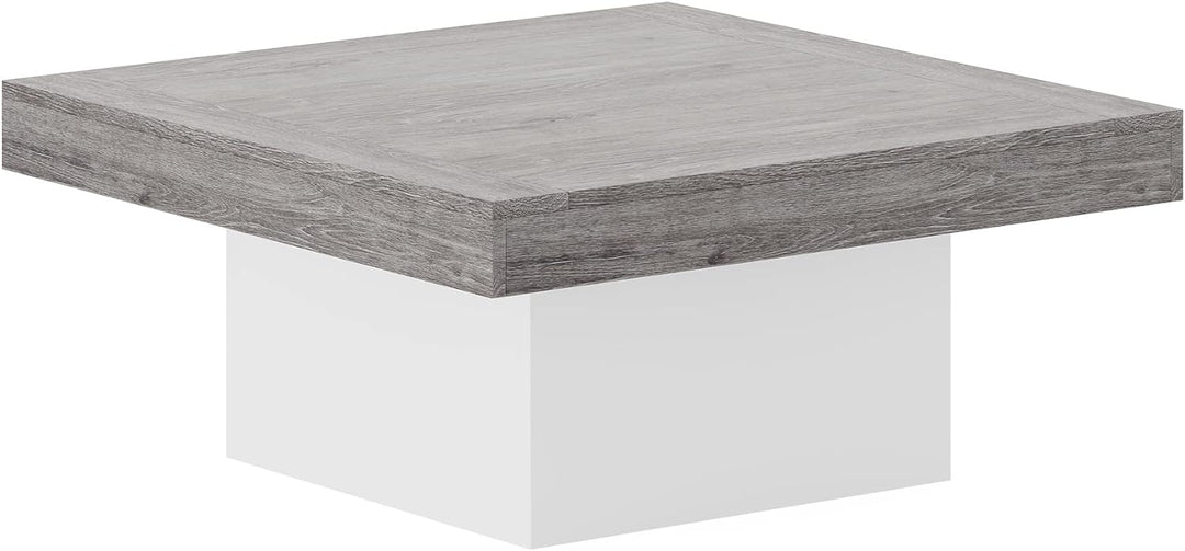 Rustic Farmhouse Coffee Table, Grey and White