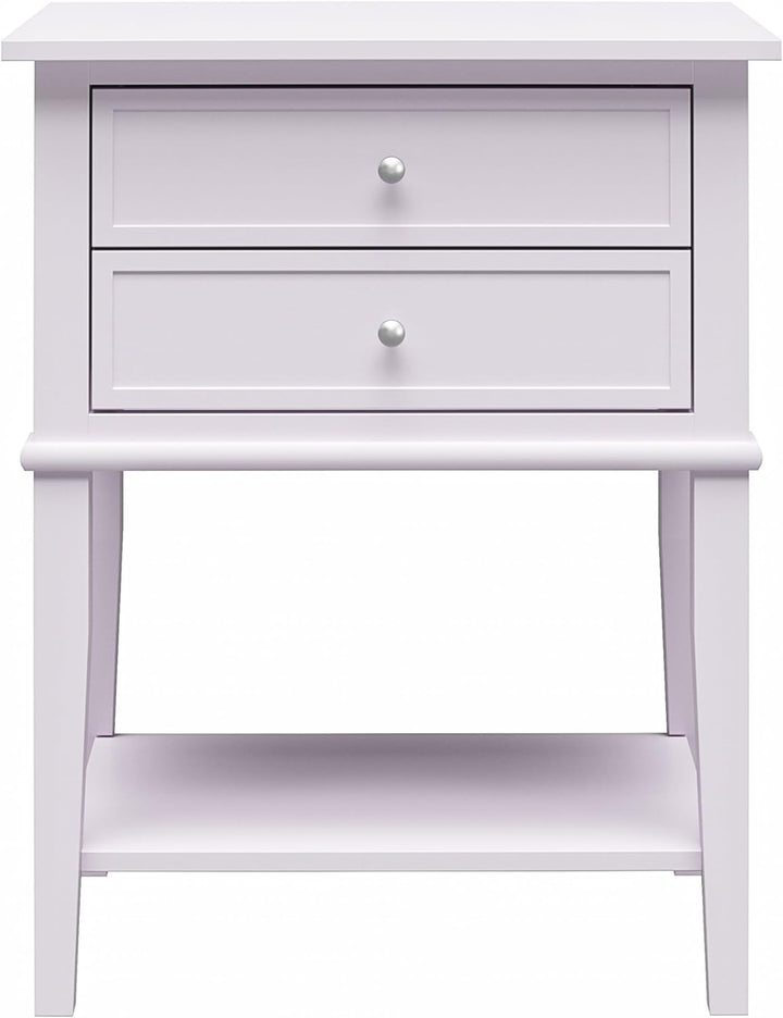 Franklin Accent Table 2 Drawers Lavender