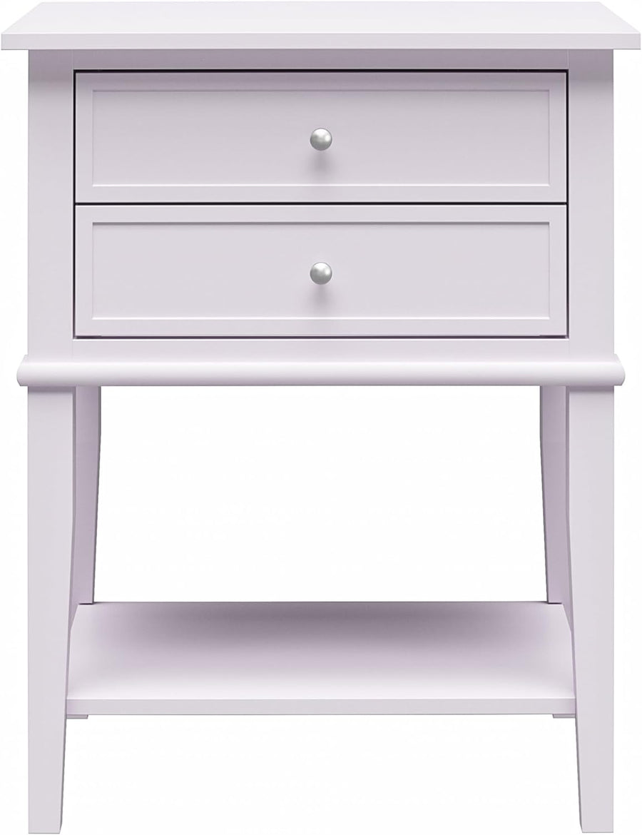 Franklin Accent Table 2 Drawers Lavender