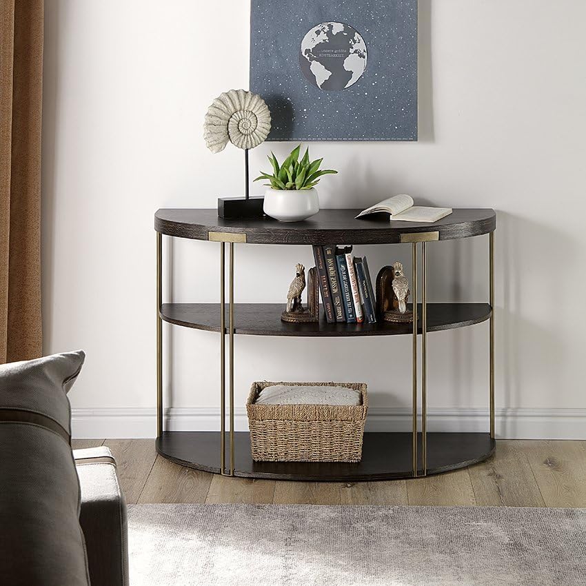 Half Moon Console Table for Entryway Living Room