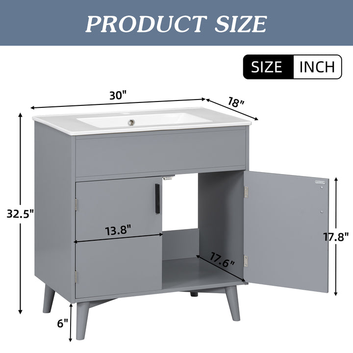 Bathroom Vanity Set with Sink and Storage Cabinet Combo