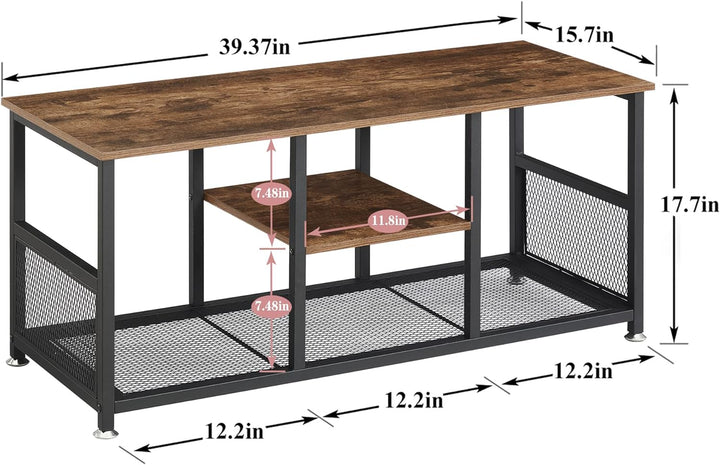 Stylish White and Gold Coffee Table, Modern Rectangle Design, Retro Brown