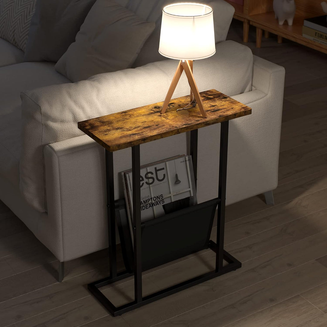 Small Narrow Side Table Slim End Table Nightstand