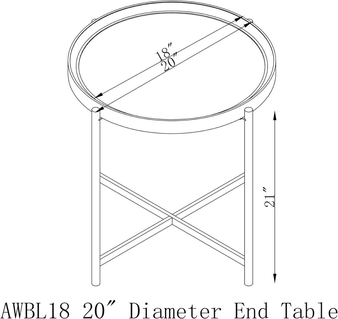 Brookline 20" Round End Table, Medium Chestnut