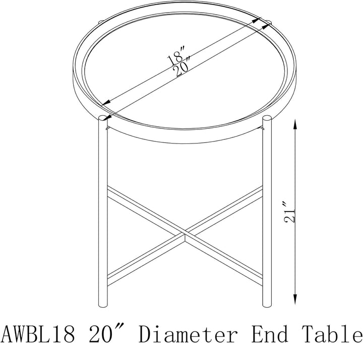 Brookline 20" Round End Table, Medium Chestnut