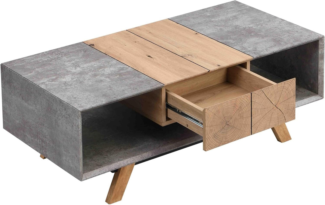 Coffee Table with Storage, Natural