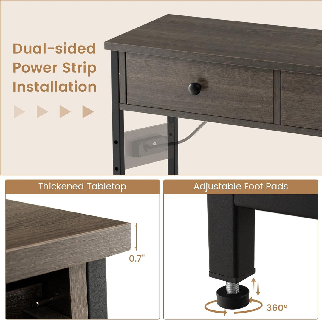 Console Table Charging Station Entryway Sofa