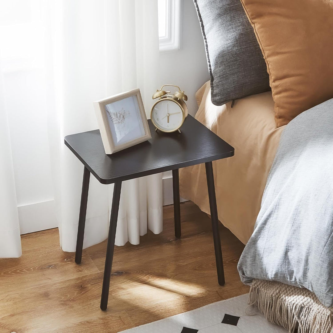 Side Table, Small Accent Table for Small Spaces, Black