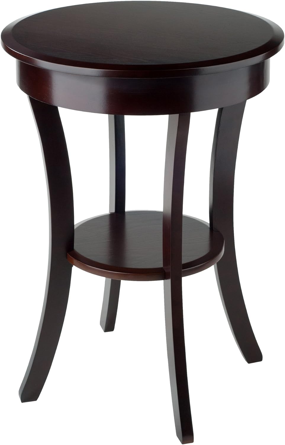 Wood Sasha Accent Table, Cappuccino, 20x20x27