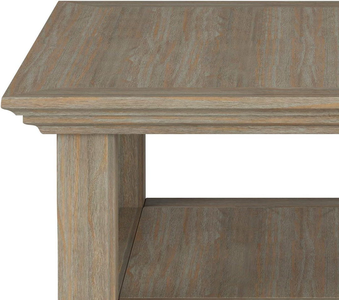 Acadian 19" Square Transitional End Table Distressed Grey