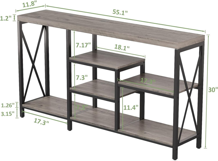 Entryway Table, Console Tables, 55" Narrow Long Sofa Table