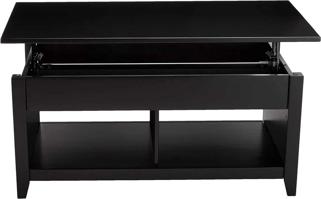 Lift-Top Storage Coffee Table, Black