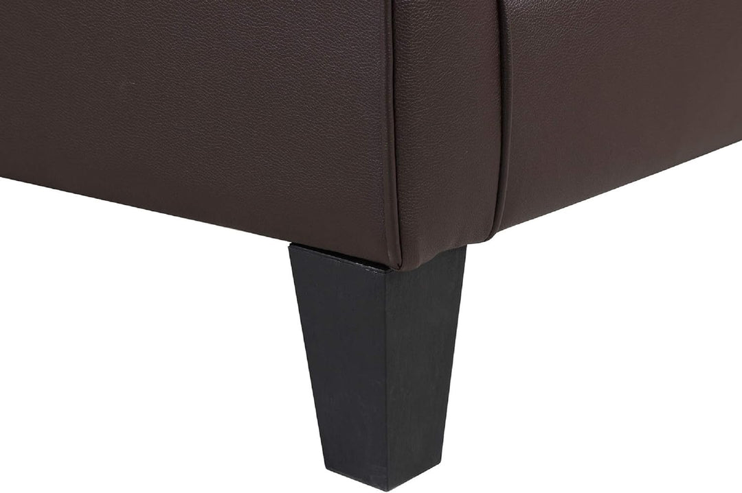 Modern Faux Leather Accent Chair Espresso