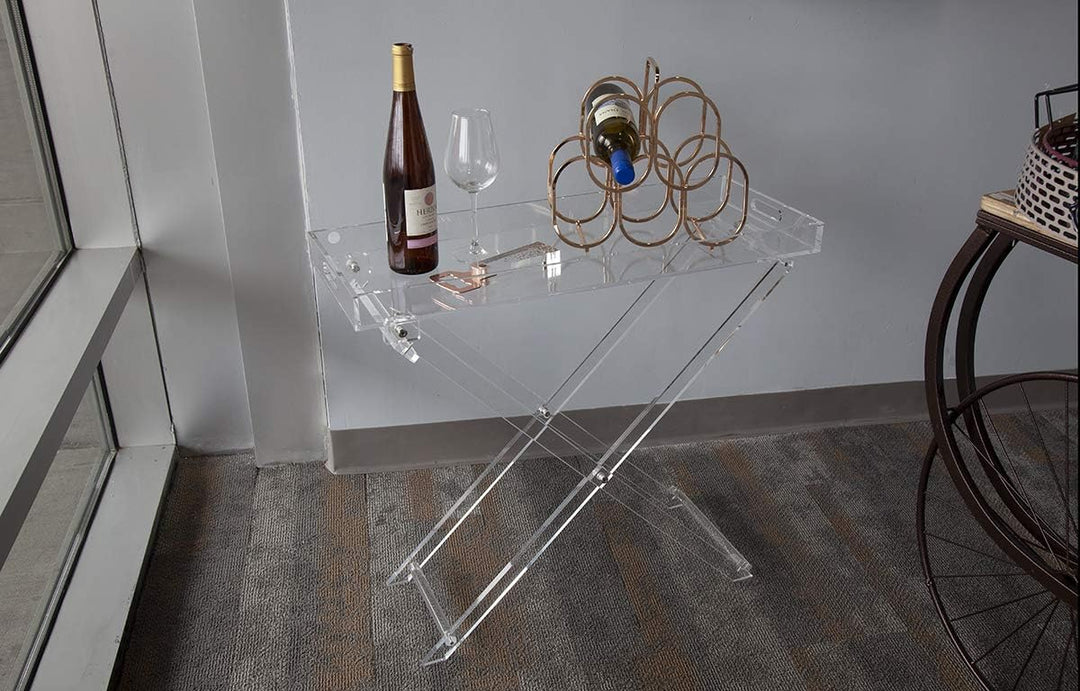 Acrylic Folding Tray Table - Elegant Design