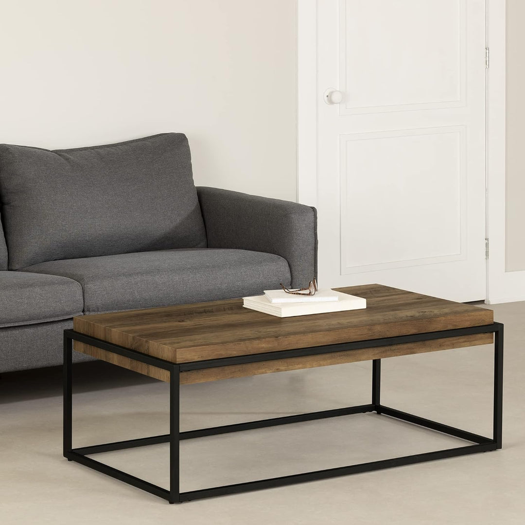 South Shore Acacia Brown Modern Industrial Coffee Table