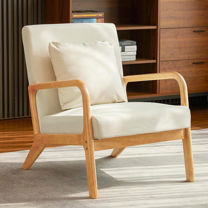 Mid-Century Modern Chair,Accent Chair,Linen