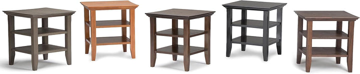 Acadian 19" Square End Table Brunette Brown