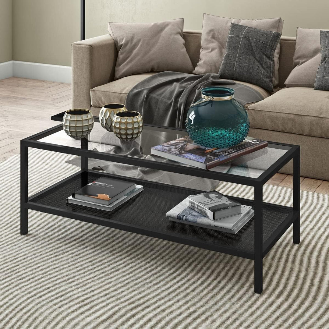 Rectangular Coffee Table in Blackened Bronze, Modern Design