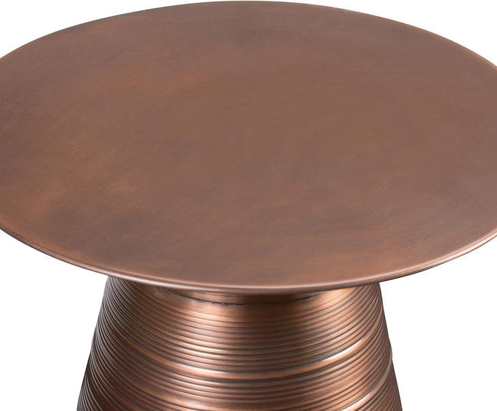 Sheridan Industrial 18" Metal Accent Side Table Aged Copper