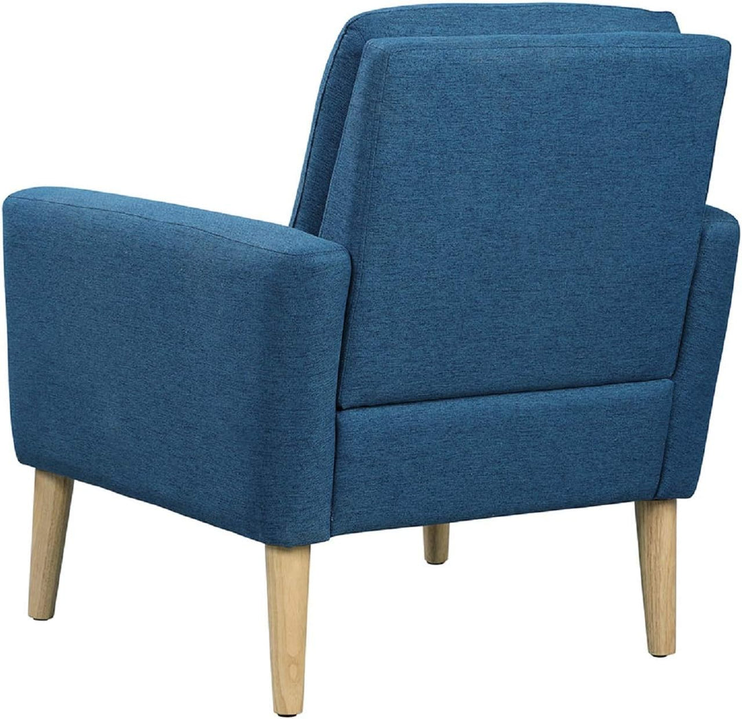 Modern Accent Fabric Chair Single Sofa Navy