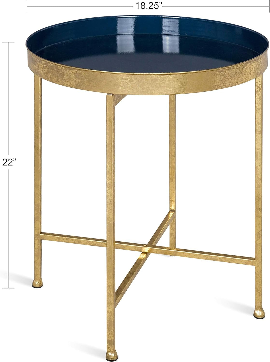 Celia Metal Foldable Round Accent Table