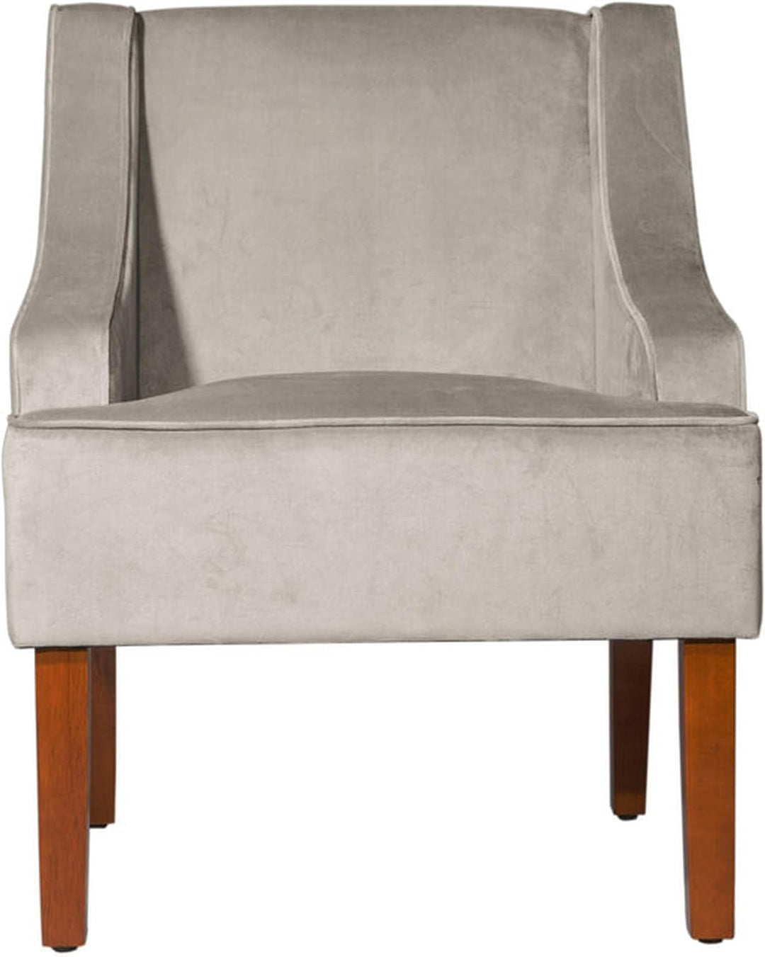 Swoop Arm Accent Chair, Velvet Grey