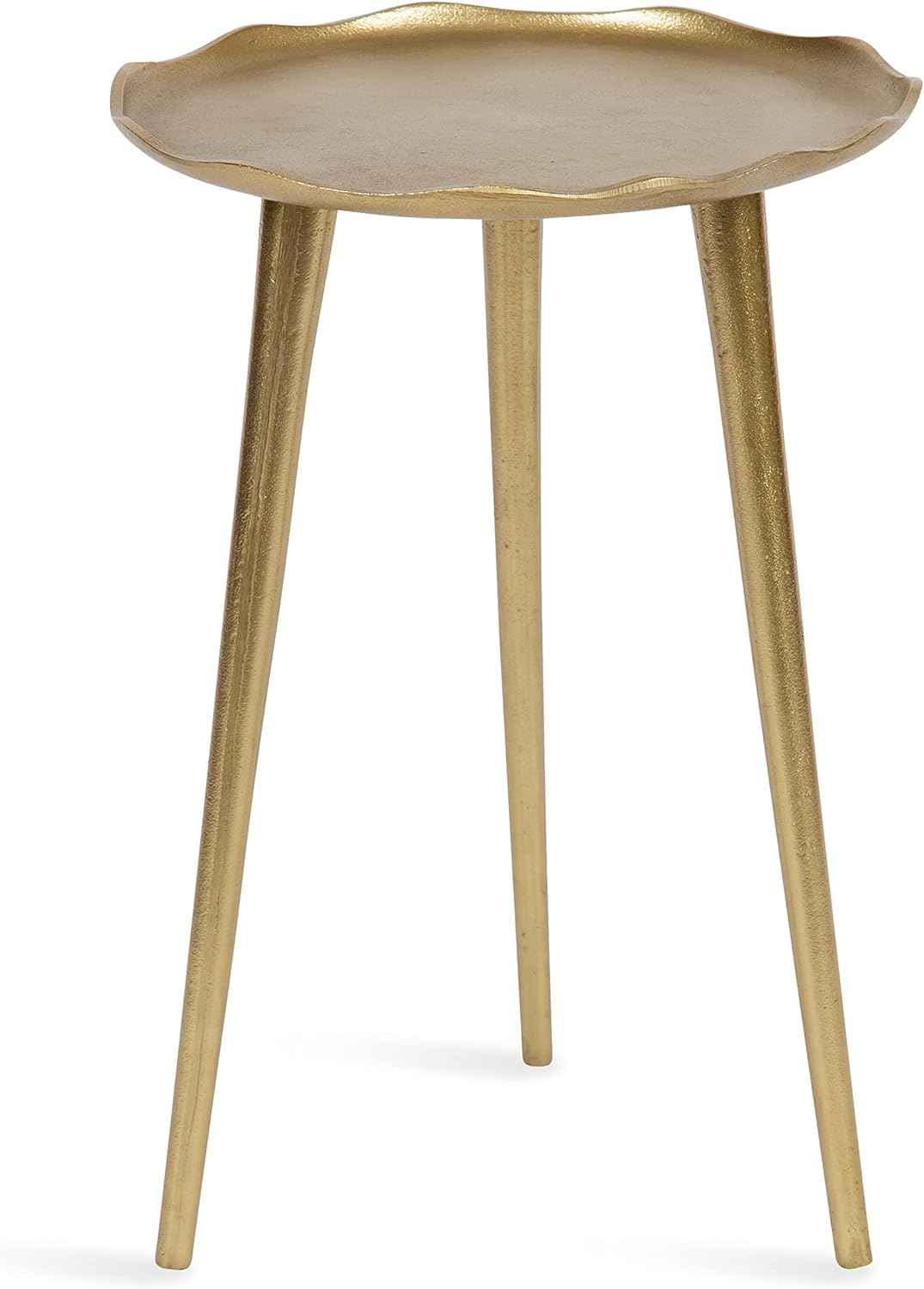 Alessia Modern Round Metal Side Table, Gold