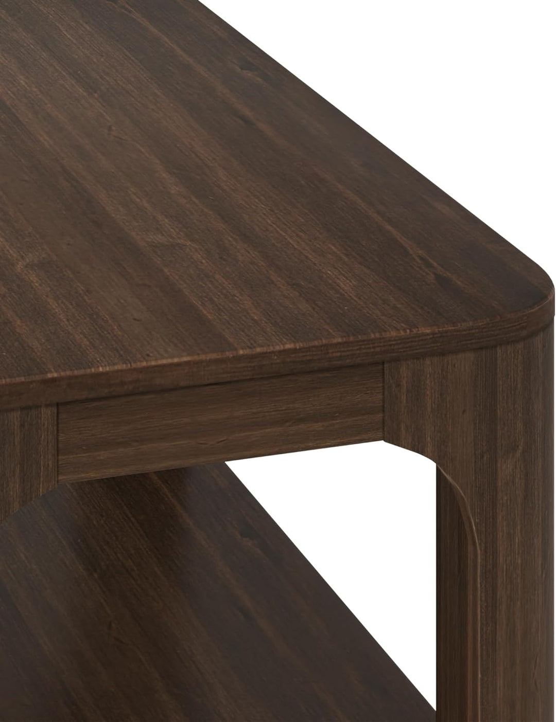 Solid Wood Modern Coffee Table, 54 Inch, Walnut