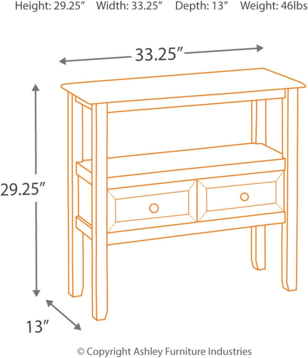 Abbonto Accent Table, Brown