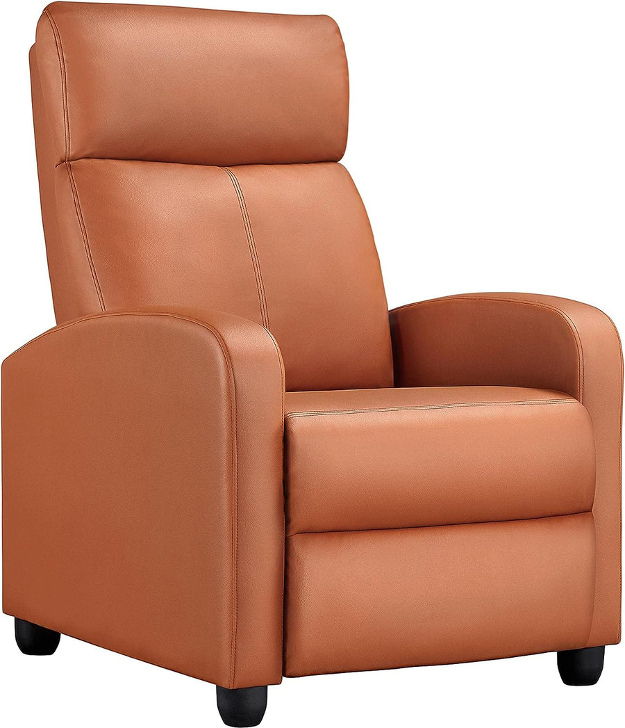 PU Leather Recliner Sofa Home Theater Seating Tan