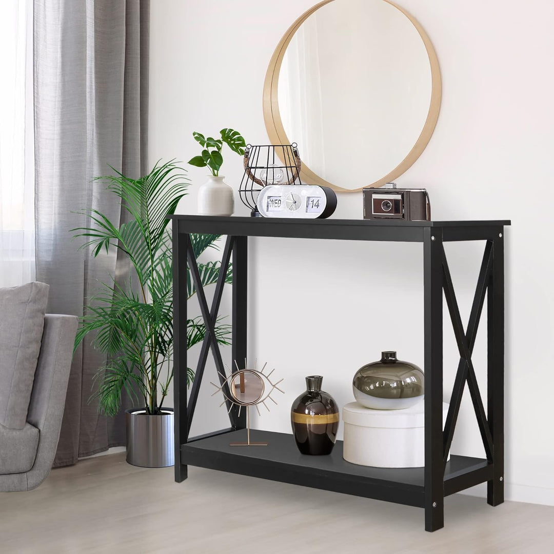 Sofa Side Console Table, 39.3in L x 11.8in W x 31.6in H