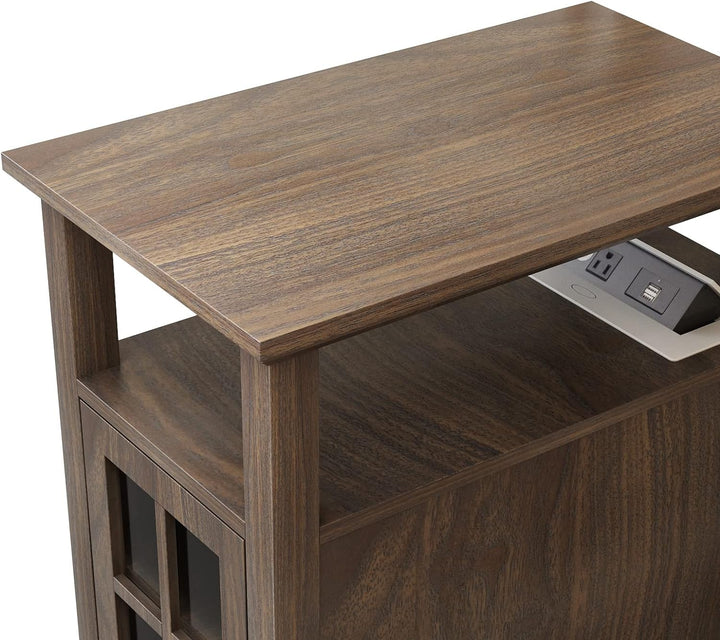 End Table Charging Station Side Table Storage