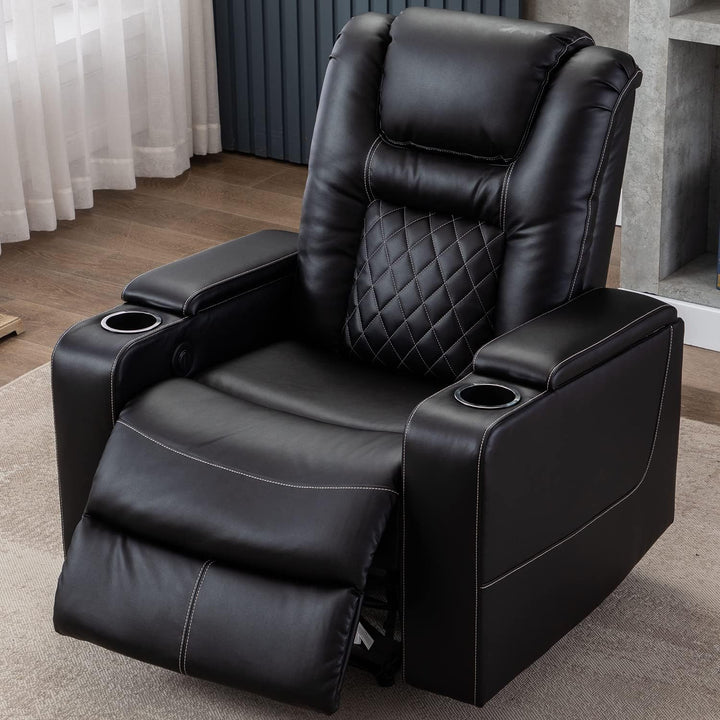 Electric Power Recliner Chair, Breathable Leather