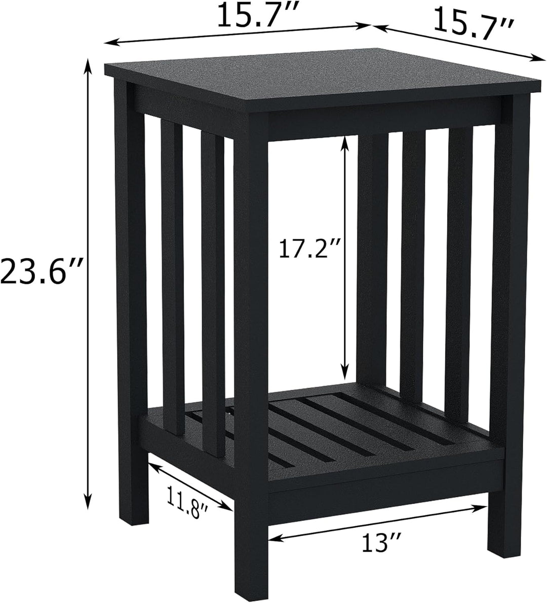 Black Side Tables Living Room Modern Rustic End Table