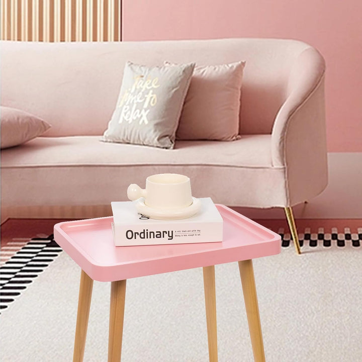 Pink Side Table, Small End Table Accent Table