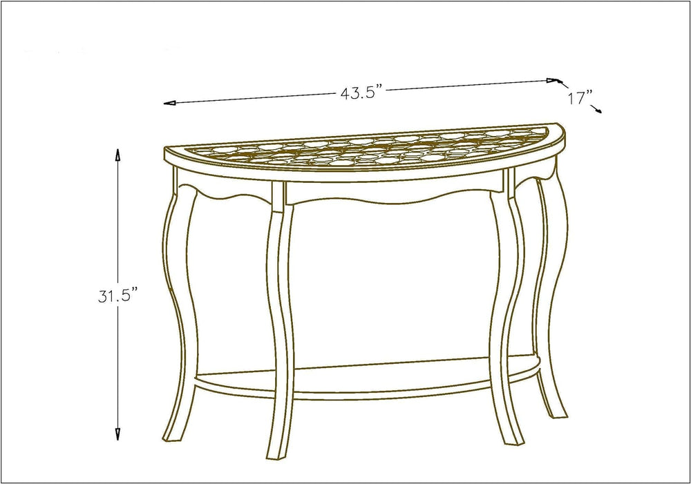 Console Table Boho Carved Solid Wood Furniture