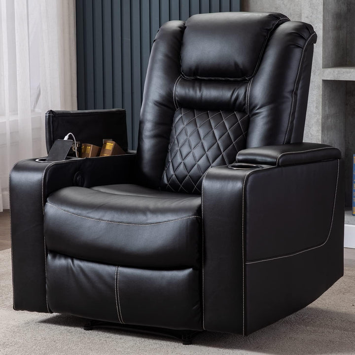 Electric Power Recliner Chair, Breathable Leather