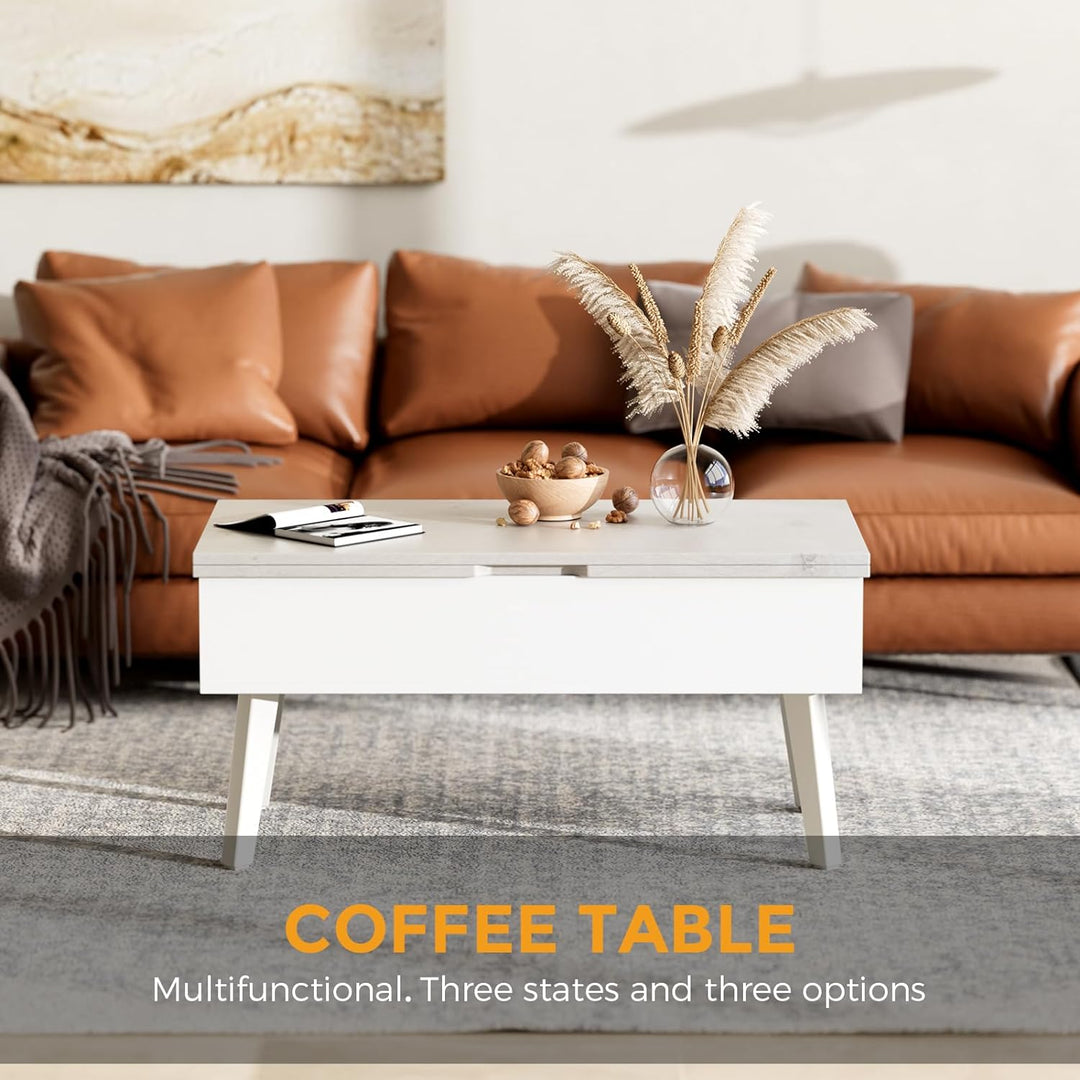 3 in 1 Multifunction Lift Top Coffee Table, Grey