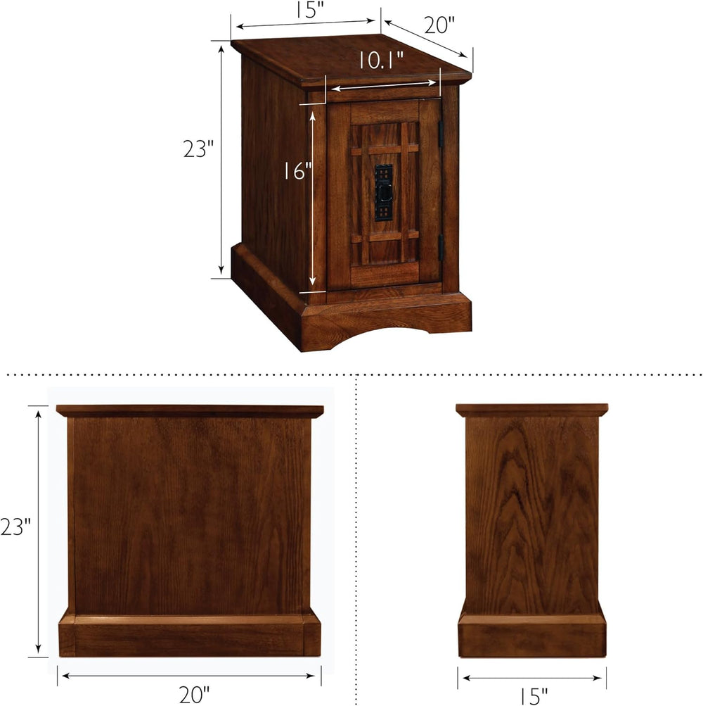 82401 Cabinet End, Solid Wood, Mission Oak