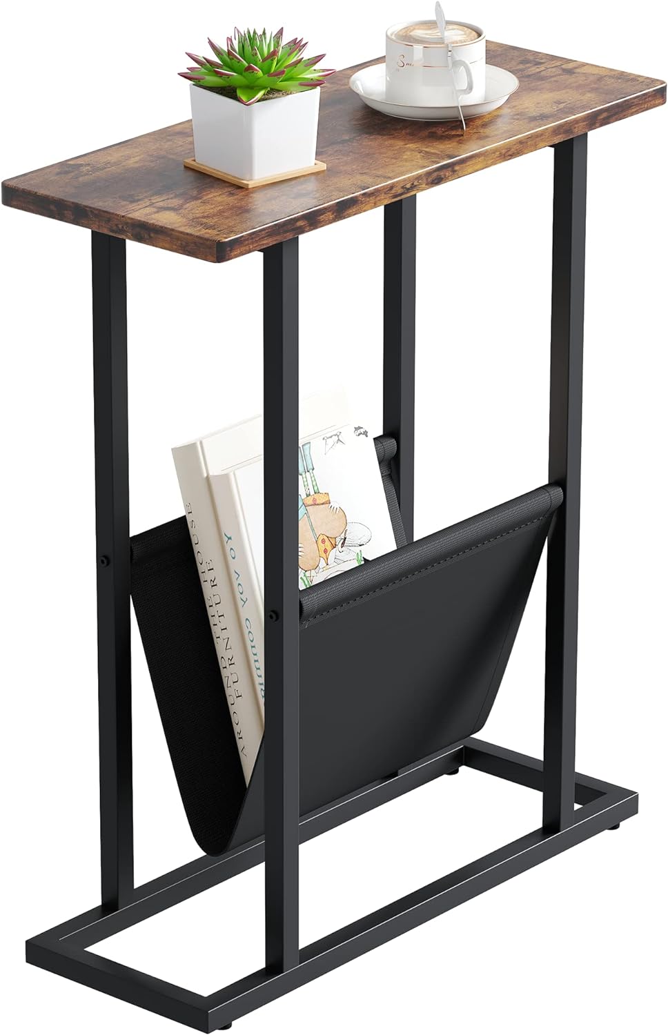 Small Narrow Side Table Slim End Table Nightstand