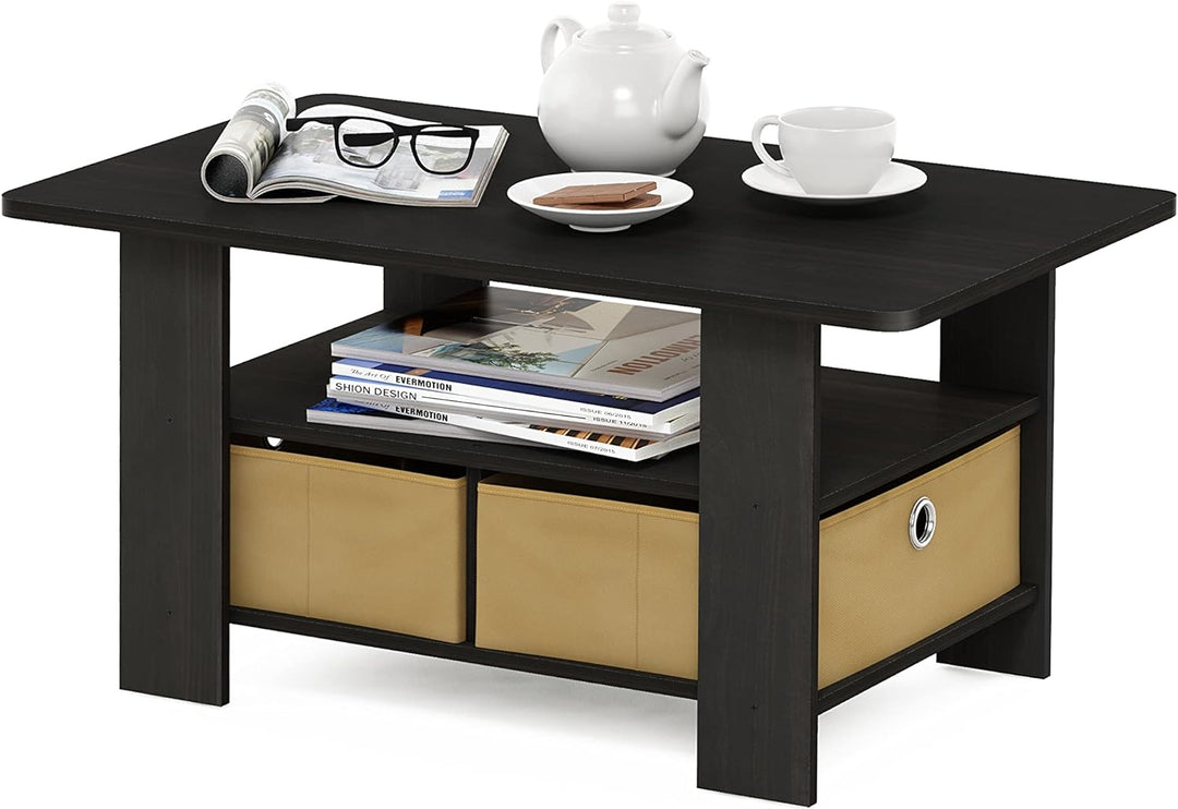 Furinno Andrey Coffee Table, Dark Espresso/Brown