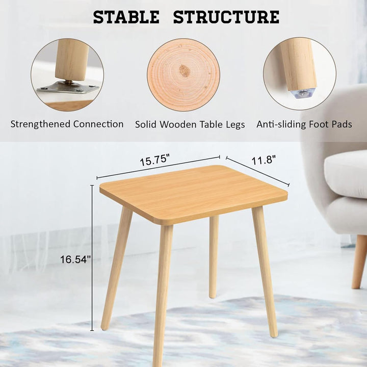 Side Table, Modern End Table, Wooden Small Living Room