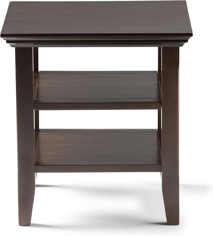 Acadian 19" Square End Table Brunette Brown