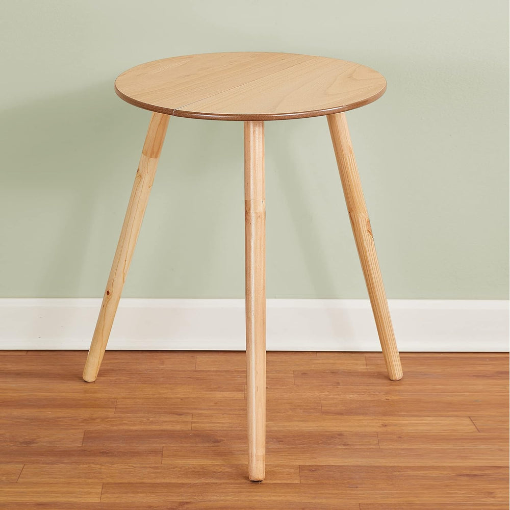 Wooden Round Side Accent Table, 20 Diameter