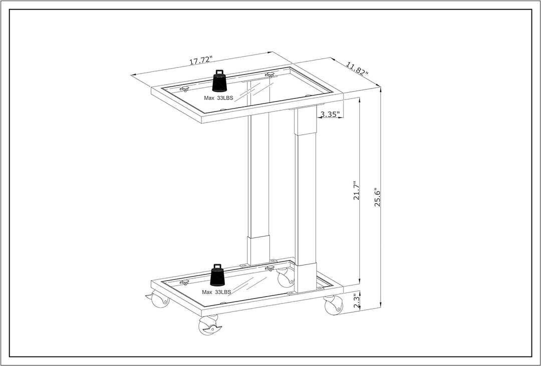 Tempered Glass Coffee Table Set, Modern Acrylic Legs, Circle